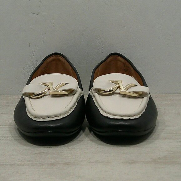 Naturalizer Classic Preppy Layla Black & White Leather Comfort Loafers Size 8 M - Picture 9 of 9